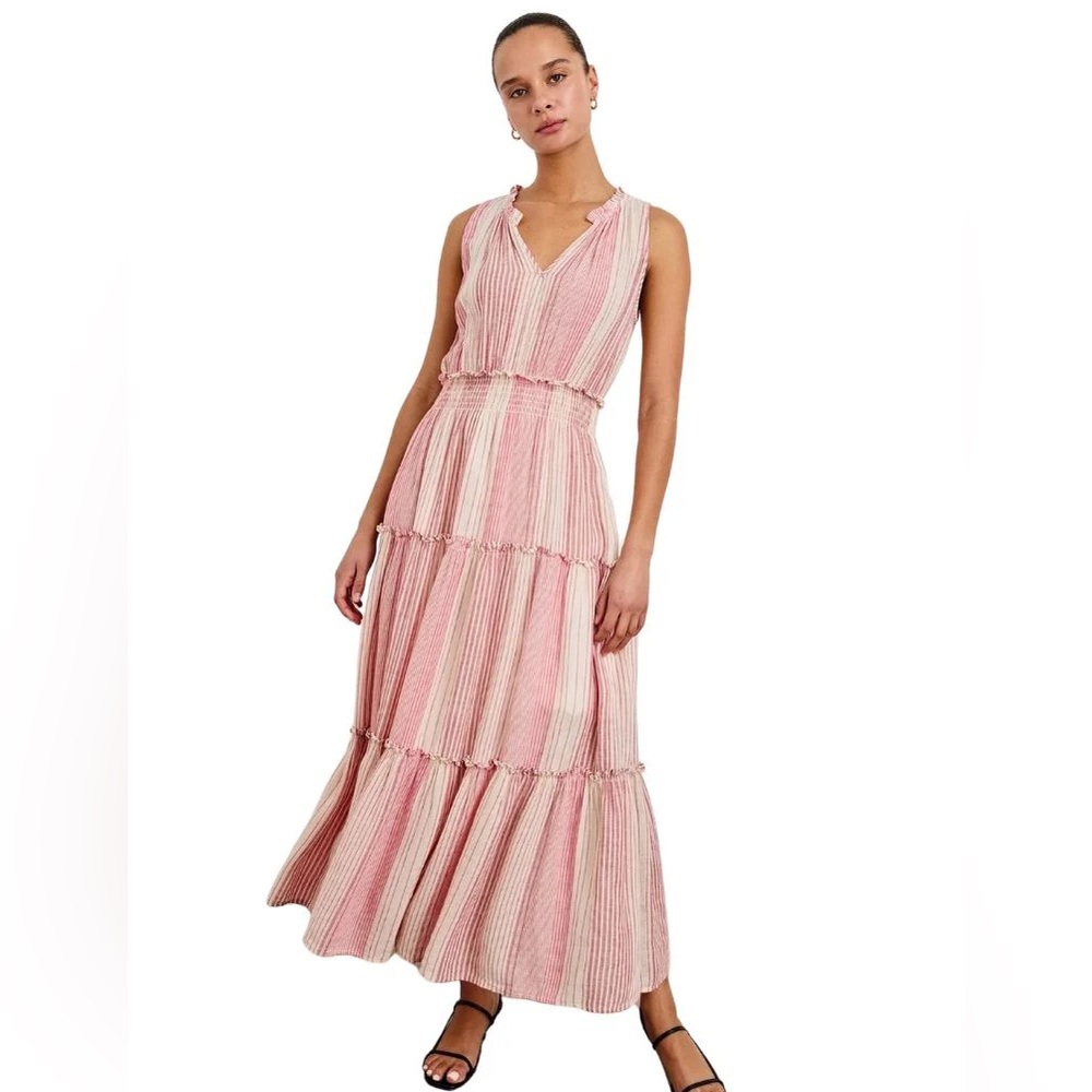 NWOT Rails Lou Lou Pink and White Striped Maxi Dress